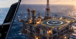Heliponto de plataforma offshore